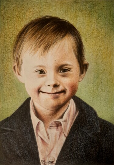图画 标题为“Un enfant” 由Laurence Keriguy, 原创艺术品, 铅笔