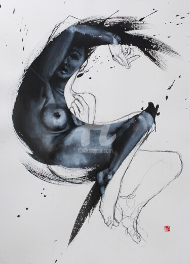 Peinture intitulée "à tache moi" par Laurent Bergues, Œuvre d'art originale, Acrylique