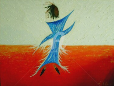 Картина под названием "AFRIC' K" - Laurent Boron, Подлинное произведение искусства, Масло