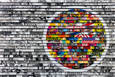 Collages titled "THE WORLD" by Laurent Gros, Original Artwork, Collages Mounted on Wood Panel