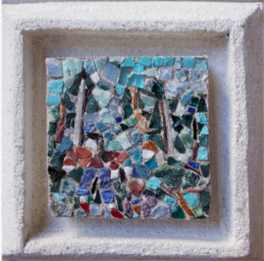 Scultura intitolato "Nature habitée 1" da Laurent Hunzinger, Opera d'arte originale, Mosaico