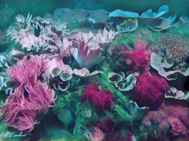 Digital Arts με τίτλο "Aquarium marin" από Laurent Lambert, Αυθεντικά έργα τέχνης, Φωτογραφία Μοντάζ