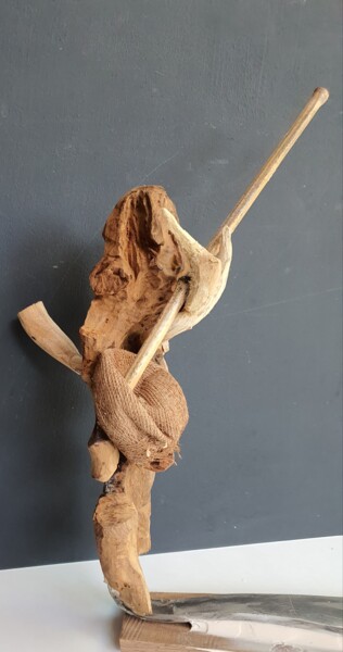 Скульптура под названием "cornemuse" - Laurent Malouvet, Подлинное произведение искусства, Дерево