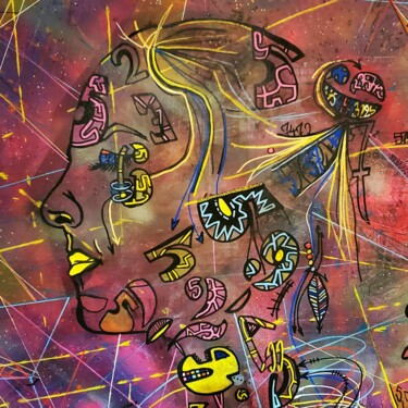 「Constellation chign…」というタイトルの絵画 Laurent Martinez (Elemart31)によって, オリジナルのアートワーク, アクリル