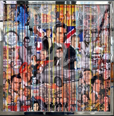 Schilderij getiteld "James Bond" door Elmago, Origineel Kunstwerk, Acryl Gemonteerd op Plexiglas
