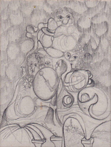 Disegno intitolato "12a dessin" da Laurent Pradat, Opera d'arte originale, Matita