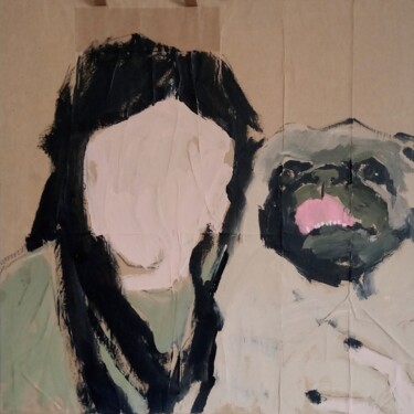 绘画 标题为“#36/24 Julia with d…” 由Valerie Lazareva, 原创艺术品, 丙烯 安装在木质担架架上