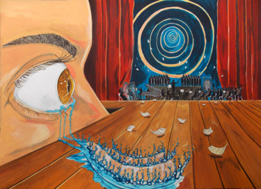 Картина под названием "MUSIC" - Lazaro Hurtado, Подлинное произведение искусства, Акрил