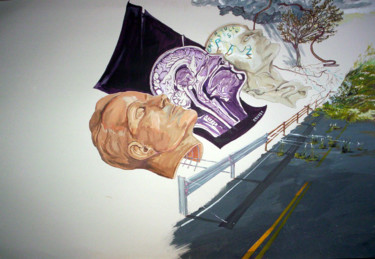 Painting titled "Becoming conscience" by Lazaro Hurtado, Original Artwork, Acrylic