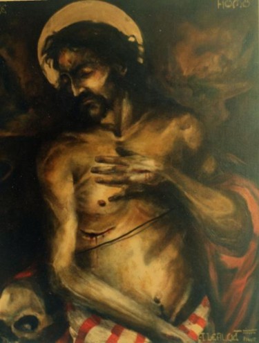 Painting titled "ECCE HOMO (col.part…" by Alexander Leal Cid, Original Artwork, Oil