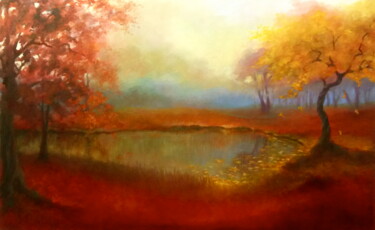 Pintura titulada "Reve Rousse" por Lee Campbell, Obra de arte original, Oleo