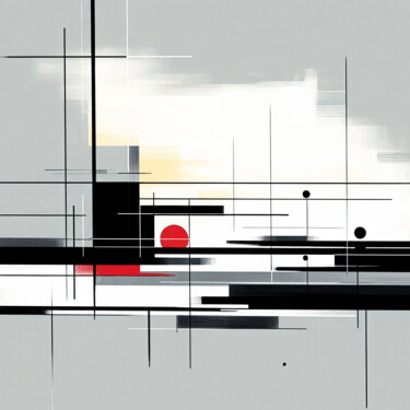 Digitale Kunst mit dem Titel "Geometric abstracti…" von Lee Eggstein, Original-Kunstwerk, Acryl