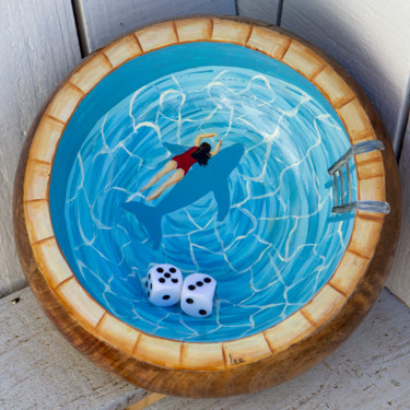 Diseño titulada "jeu de dés piscine" por Valérie Hage, Obra de arte original, Accesorios