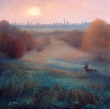 Peinture intitulée "Morning Mist Richmo…" par Lee Campbell, Œuvre d'art originale, Huile