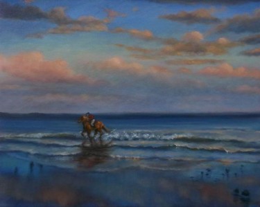 Pittura intitolato "Wave Running" da Lee Campbell, Opera d'arte originale, Olio