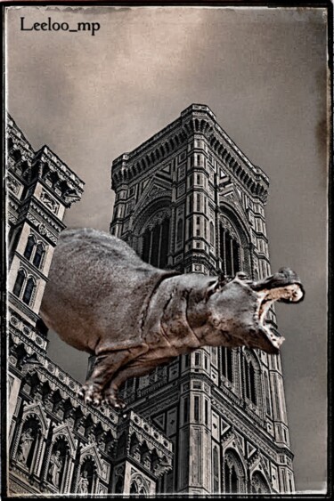 Digital Arts titled "BSIC Yelling hippo…" by Leeloo_mp, Original Artwork, Digital Collage