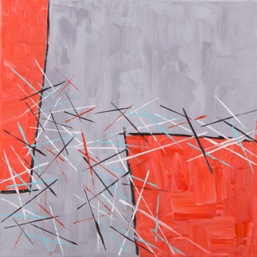 Картина под названием "Abstraction with or…" - Leena Amelina, Подлинное произведение искусства, Акрил Установлен на Деревянн…