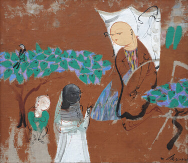 Pintura titulada "Dunhuang. The Origi…" por Lekim Ibragimov, Obra de arte original, Oleo