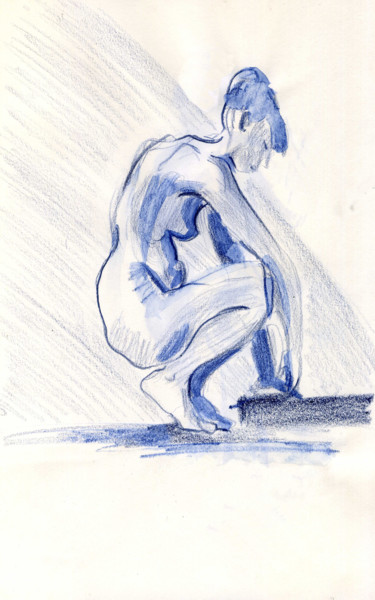 Рисунок под названием "Figure study" - Lelia Sorokina, Подлинное произведение искусства