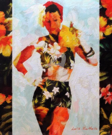 Peinture intitulée "Tropical Punch" par Lelia, Œuvre d'art originale, Acrylique