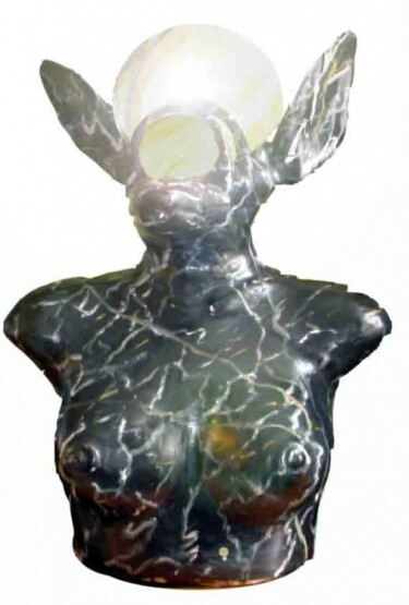 Skulptur mit dem Titel "BASTHET" von Lem, Original-Kunstwerk, Gips