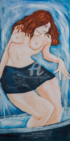 Malerei mit dem Titel "Feminino intuitivo" von Lena Gal, Original-Kunstwerk, Acryl