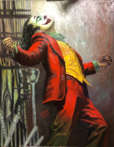 Schilderij getiteld "Joker" door Lena Kaskova (Lkas), Origineel Kunstwerk, Olie