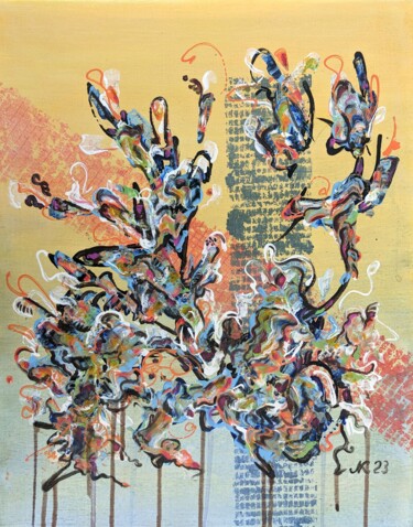 Peinture intitulée "Overture" par Lena Kolambet, Œuvre d'art originale, Acrylique Monté sur Châssis en bois