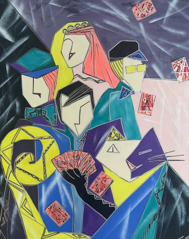 Painting titled "The Voland's retinue" by Lena Langer, Original Artwork, Acrylic