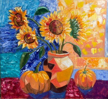 Painting titled ""Harvest Symphony:…" by Lena Logart, Original Artwork, Oil