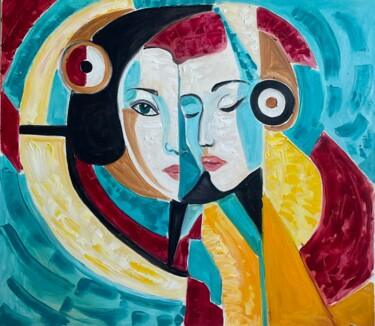 Painting titled ""Duet of Dreams and…" by Lena Logart, Original Artwork, Oil