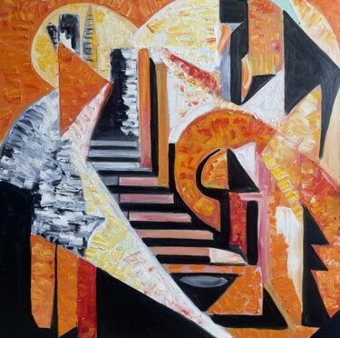 Schilderij getiteld ""Steps of Imaginati…" door Lena Logart, Origineel Kunstwerk, Olie