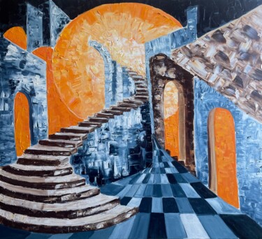 Schilderij getiteld ""Ascend to the Ligh…" door Lena Logart, Origineel Kunstwerk, Olie