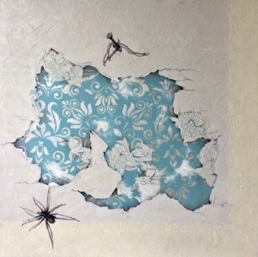 Картина под названием "Пятно над диваном" - Елена Надточиева, Подлинное произведение искусства, Акрил