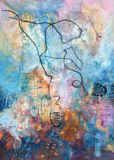Pittura intitolato "Телепорт" da Elena Nadtochieva, Opera d'arte originale, Acrilico