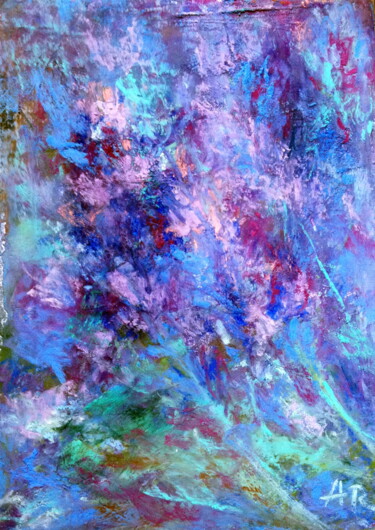 Dibujo titulada "lavender in soft pa…" por Lena Ru, Obra de arte original