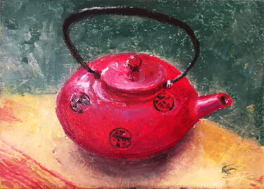 Картина под названием "Tea Ceremony" - Lena Ru, Подлинное произведение искусства, Пастель