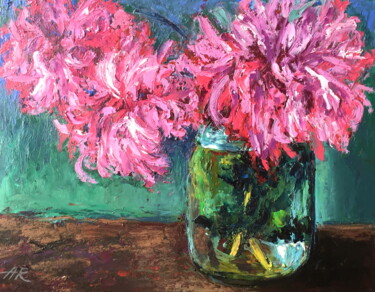 Drawing titled "Small Bouquet" by Lena Ru, Original Artwork, Pastel