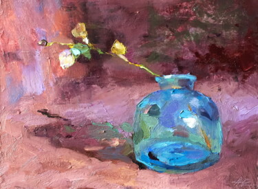 Painting titled "Spring Is Here Flor…" by Lena Ru, Original Artwork, Oil