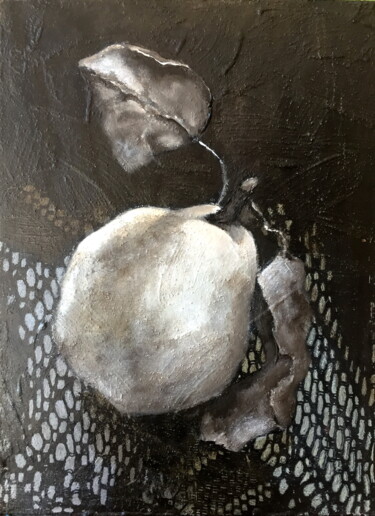 Schilderij getiteld "Quince Still Life P…" door Lena Ru, Origineel Kunstwerk, Acryl