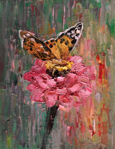 绘画 标题为“Butterfly 2” 由Lena Ru, 原创艺术品, 油