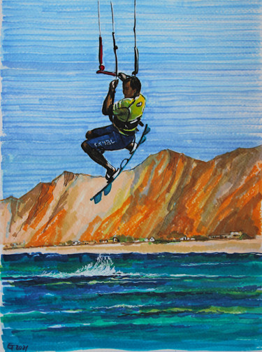 「Jump!!」というタイトルの描画 Lena Tolunayによって, オリジナルのアートワーク, マーカー