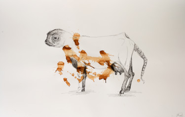 Rysunek zatytułowany „kdDw / The body in…” autorstwa Leni Smoragdova, Oryginalna praca, Marker