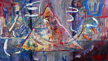 Pintura titulada "werw34 / Kabbalah -…" por Leni Smoragdova, Obra de arte original, Acrílico Montado en Bastidor de camilla…