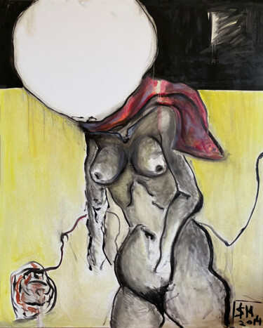 Ζωγραφική με τίτλο "rlwwerih / Erotic {…" από Leni Smoragdova, Αυθεντικά έργα τέχνης, Λάδι Τοποθετήθηκε στο Ξύλινο φορείο σκ…