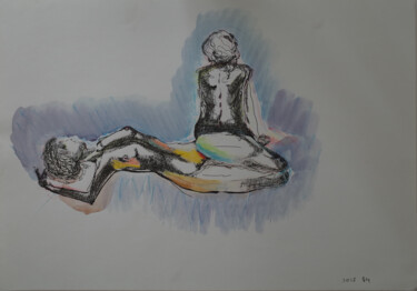Desenho intitulada "x2d21 / Need You To…" por Leni Smoragdova, Obras de arte originais, Tinta