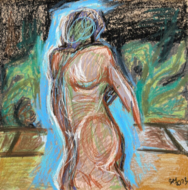 Dessin intitulée "3o4g / Back to the…" par Leni Smoragdova, Œuvre d'art originale, Crayon