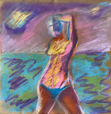 Drawing titled "3&^r \ Back to the…" by Leni Smoragdova, Original Artwork, Pastel