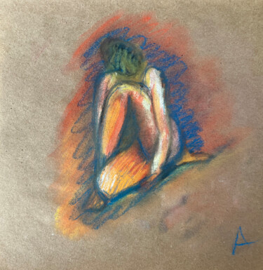 Dessin intitulée "33ws / BORED - {$M}" par Leni Smoragdova, Œuvre d'art originale, Pastel