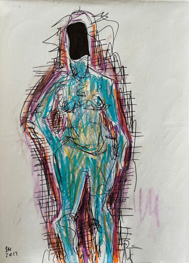 Tekening getiteld "&RR# / color life -…" door Leni Smoragdova, Origineel Kunstwerk, Marker